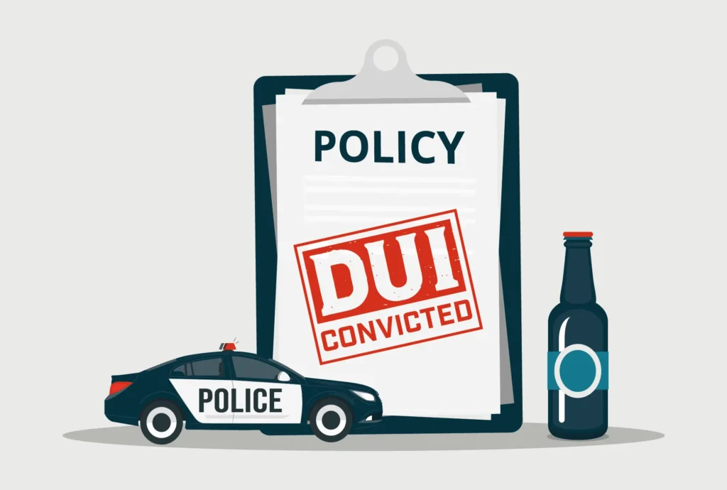 Illustration of a convicted DUI policy. 